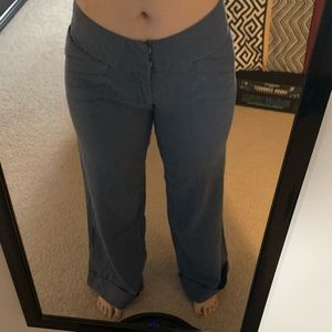 Blue Linen House of Spy Pants with Cuffs Size Medium